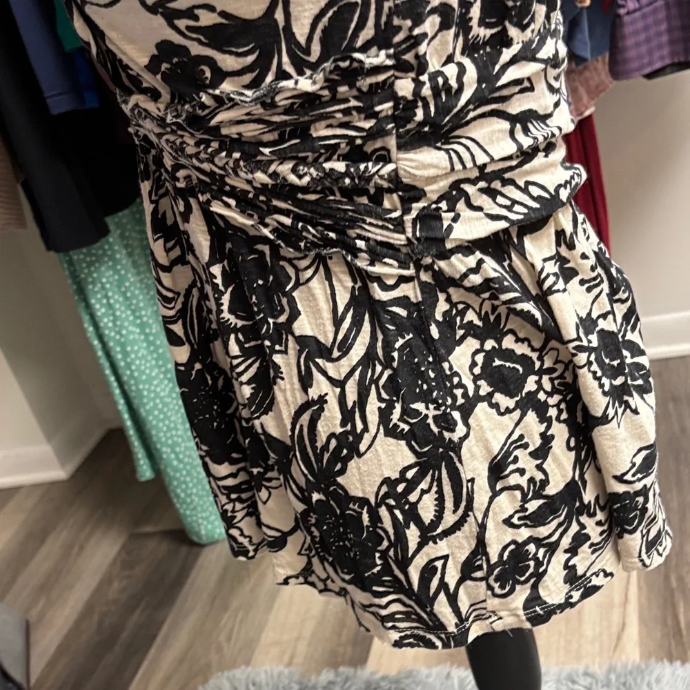 Y2K LOFT Black and Cream Floral Blouse - Picture 7 of 15